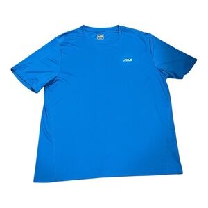 Fila Short Sleeve Performance Wear Shirt Blue Size L